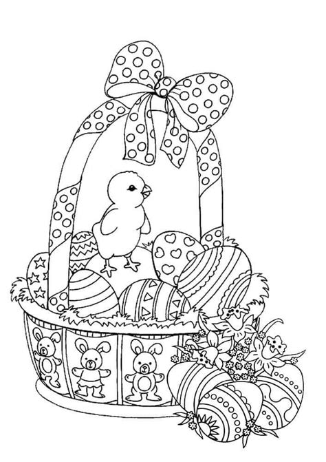 Free Easter Basket Coloring Pages Printable