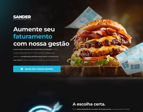 Landing Page Gestor De Tr Fego Para Delivery On Behance