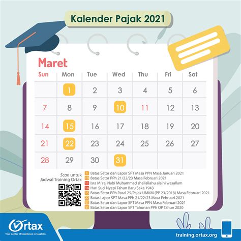 Kalender Pajak Bulan Maret 2021 Ortax