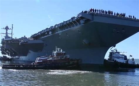 Armas De Guerra Usa Incorpora A Su Portaaviones Nuclear Más Moderno Video Uss Gerald R Ford