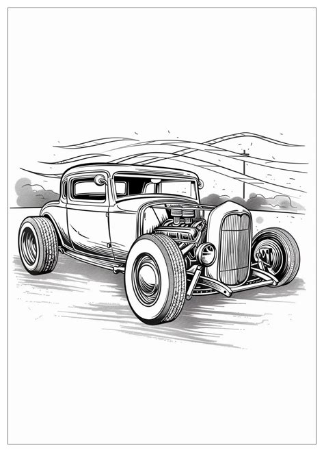 Hot Rod Coloring Pages Color Your Dream Car Mrcoloring