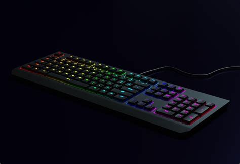 Premium Photo | Rainbow keyboard Black Gaming keyboard with RGB light Backlit keyboard in a dark ...