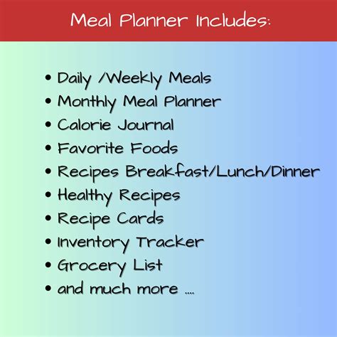 Meal Planner Printable Pdf Instant Download Planner Daily Etsy