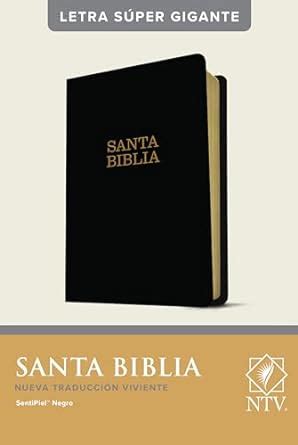 Santa Biblia Ntv Letra S Per Gigante Sentipiel Negro Ndice Letra