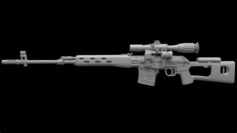 Dragunov Svd D Modell Turbosquid