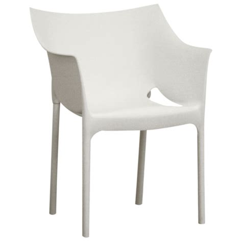 Belrose White Molded Plastic Arm Chair | DCG Stores