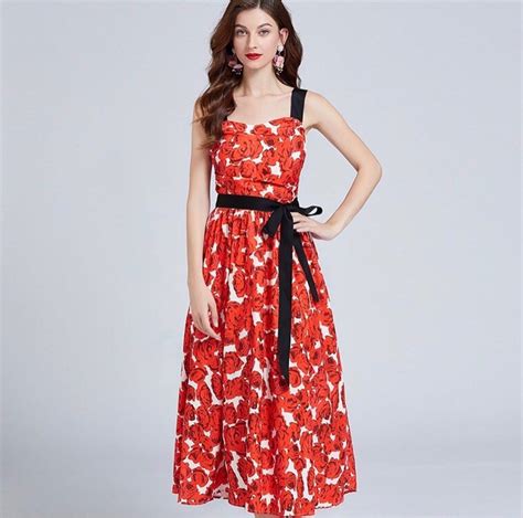 Red Floral Maxi Dress Womens Fashion Dresses And Sets Dresses On Carousell