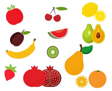 Fruit Clipart Illustration Set Free Stock Photo Public Domain Pictures