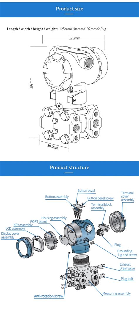 Rs Output Submersible Smart Differential Pressure Transducer