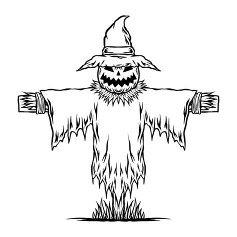 Halloween pumpkin scarecrow 12618812 Vector Art at Vecteezy