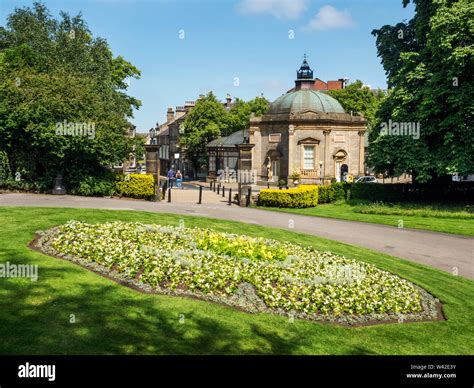 The Royal Pump Room Museum From Valley Gardens In Summer Harrogate