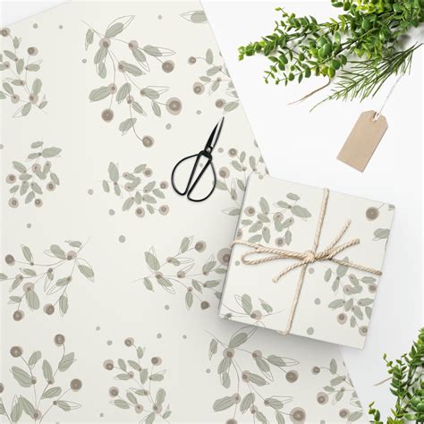 Minimalist Floral Wrapping Paper Floral Wedding Gift Wrap - Etsy