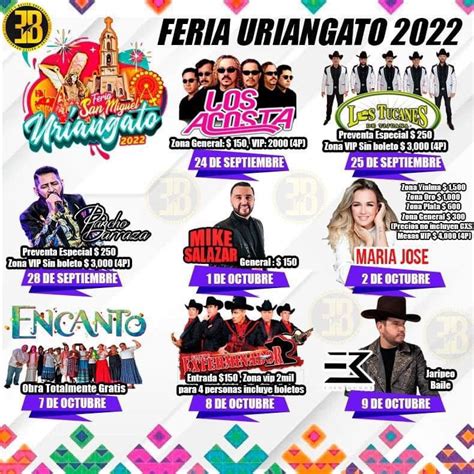 Feria San Miguel Arc Ngel Uriangato Cartelera Oficial