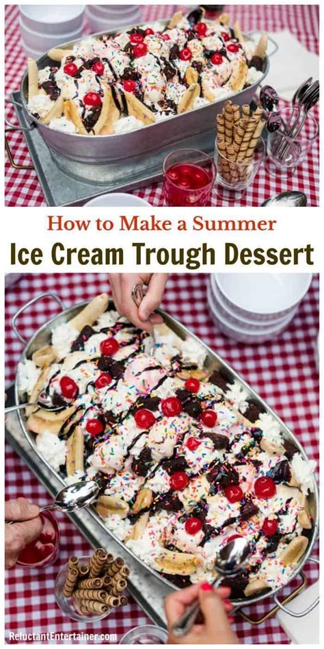 How To Make A Summer Ice Cream Trough Dessert Recipe Summer Ice