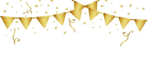 Premium Vector Party Celebration Background With Gold Confetti And Flags