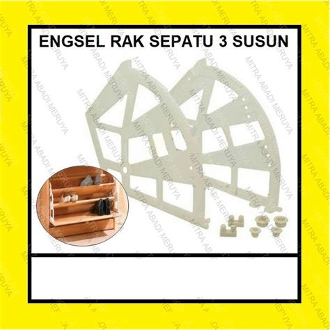 Jual Fitting Bracket Engsel Rak Sepatu Kipas Putar Susun Sekat Lemari