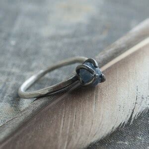 Raw Sapphire Ring Blue Sapphire Ring Sterling Silver Raw - Etsy