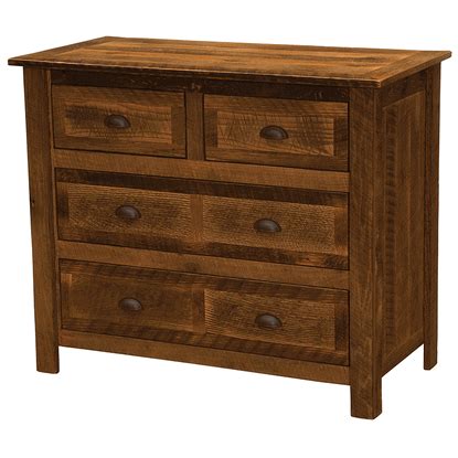 Fireside Barnwood Four Drawer Low Boy Dresser