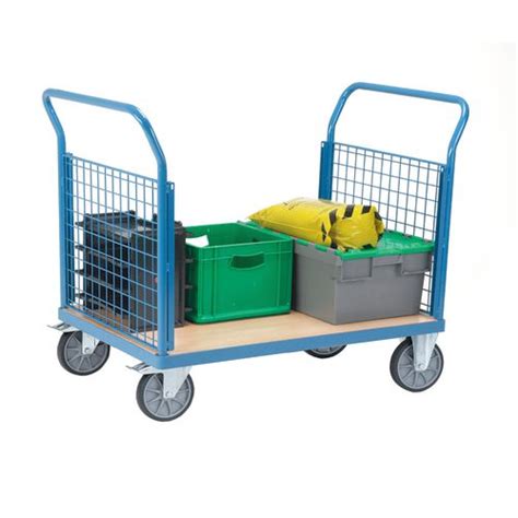 Fetra Heavy Duty Platform Trucks With Mesh Sides 1000 X 700mm With Two