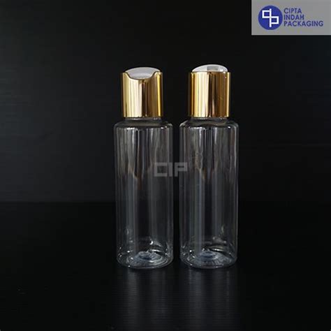 Botol Disctop 100 Ml RF Tutup Gold Chrome Cipta Indah Packaging