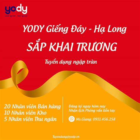 Cửa hàng thời trang Yody Tuyển dụng Nhân sự tháng 07/2021