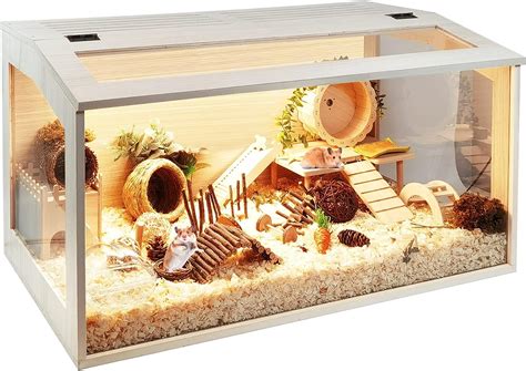 Prolee Hamsterkäfig aus Holz extra groß für Mäuse und Ratten