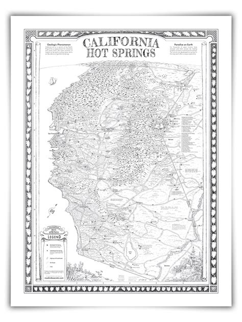 California Hot Springs Wall Map – Roadside Secrets