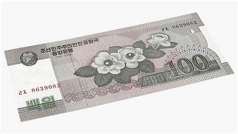 North Korea 100 Won Banknotes Pack 3D Model 29 3ds Blend C4d Fbx