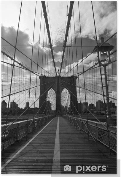 Poster Pont de Brooklyn noir et blanc - New-York - PIXERS.HK