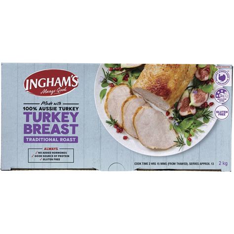 Ingham S Frozen Turkey Breast Traditional Roast Kg Woolworths