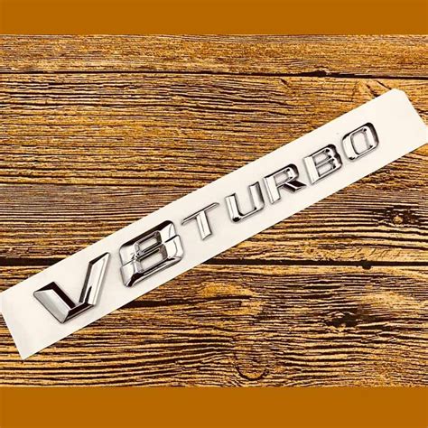 V Turbo Letter Sticker For Benz Car Emblem Letter Stickers Amg Car