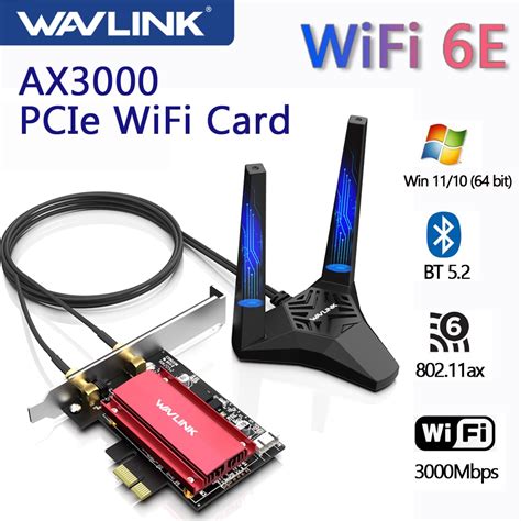 Wavlink Ax Pcie Adaptador Wifi E Tri Band Bluetooth Placa De