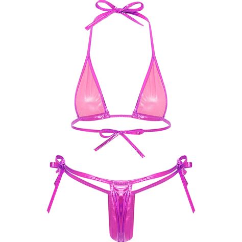 Hold Me Metallic Micro Bikini G String Set Shiny Fashion LALE LOOK