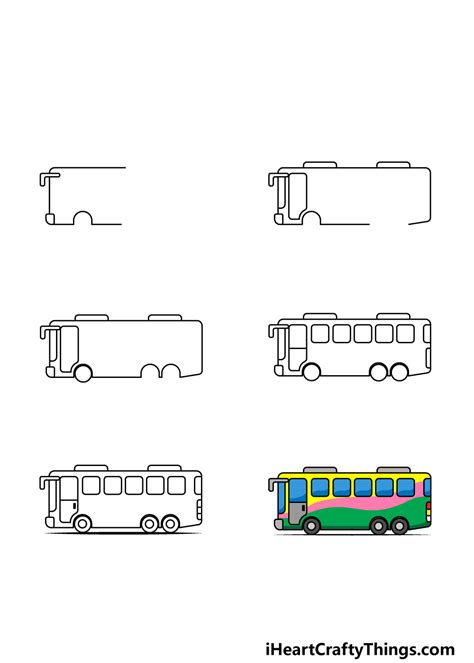 Bus Drawing - How To Draw A Bus Step By Step