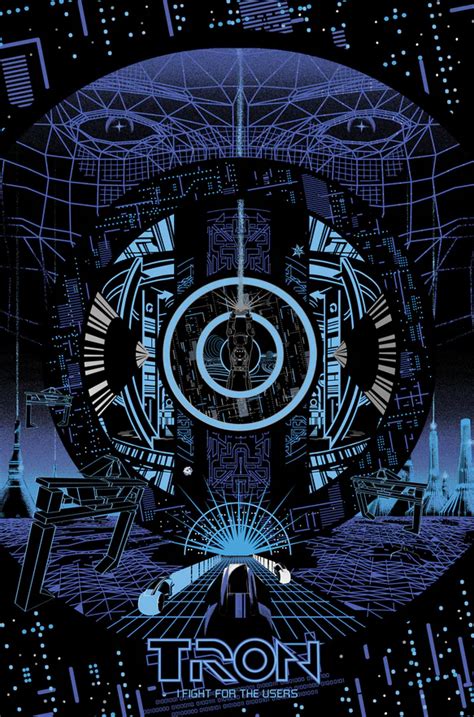 Tron Chris Thornley Raid71 Blue Foil Poster Screen Print SIGNED AP