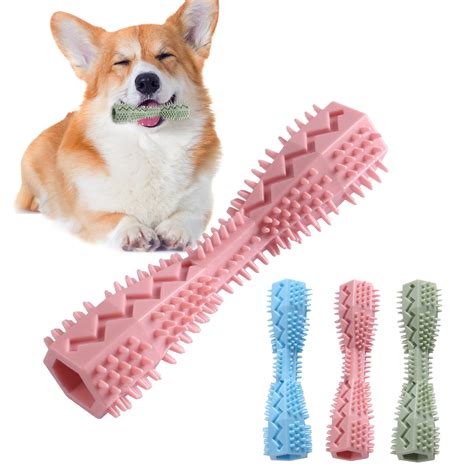 Walbest Dog Tooth Cleaning Toothbrush, Dog Teeth Cleaning Toy Natural