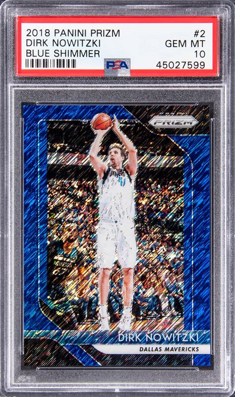 Dirk Nowitzki Prizm Fotl Blue Shimmer Psa Price Guide