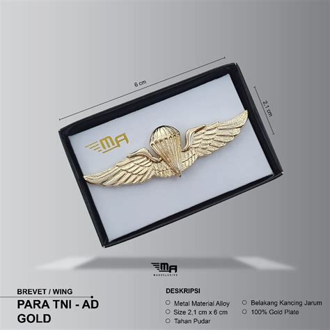 Jual WING PARA TNI AD PDH BREVET BRIVET PARA TNI AD BESAR PIN Shopee