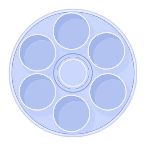 Large round blue Seder plate without ingredients 43302765 Vector Art at ...