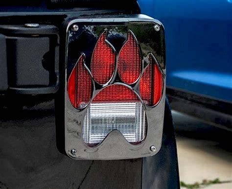 Jeep Wrangler Jk Jku Paw Print Tail Light Covers