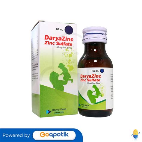 Daryazinc Sirup Ml Kegunaan Efek Samping Dosis Dan Aturan Pakai