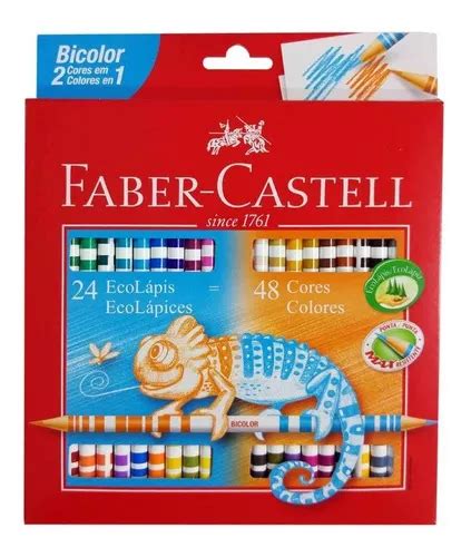 Lápiz bicolor de 48 colores Faber Castell MercadoLibre