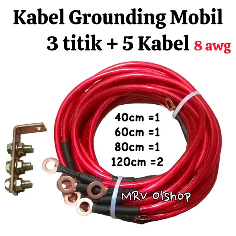 Titik Ground Wire Kit Kabel Grounding Mobil Awg Lazada Indonesia