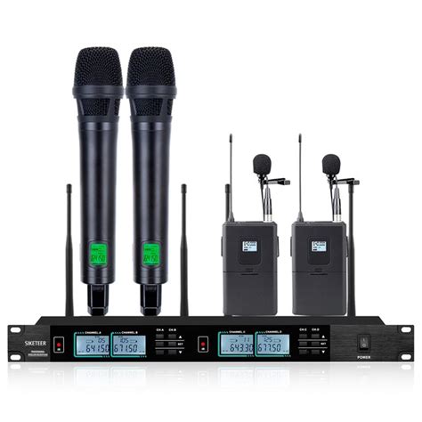 Professional UHF Wireless Microphone System Lavalier Microphone