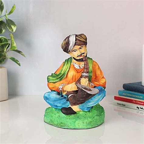 Buy Send Sitarist Resin Statue Online Fnp