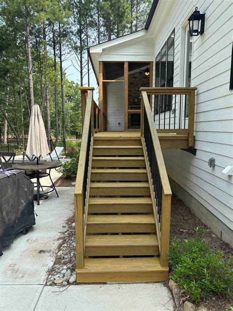 Outdoor Stair Railings Installation in Raleigh, NC