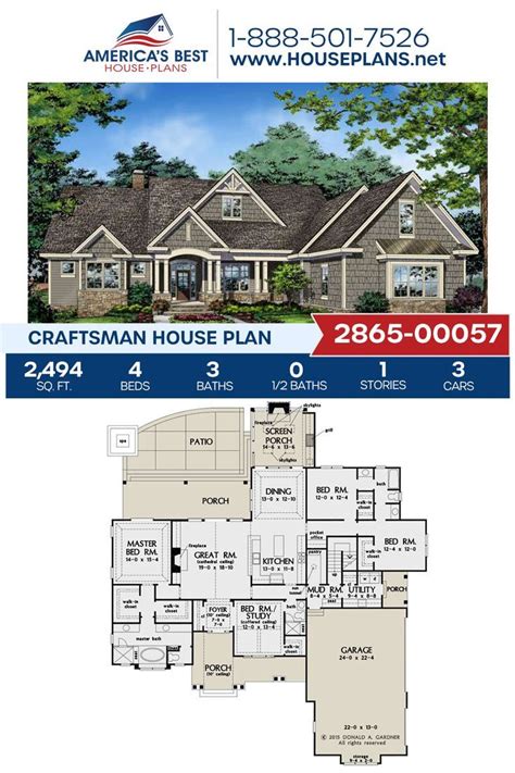 House Plan Craftsman Plan Square Feet Bedrooms