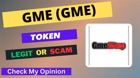 GME GME Token Is A Legit Or Scam Is GME Token Legit Or Scam YouTube