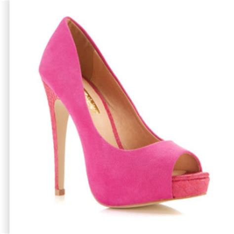 Pink Peep Toes Missselfridge Heels Pink Platform Shoes Shoes