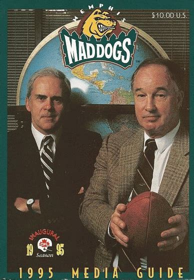 Memphis Mad Dogs Media Guide Canadian Football League Cfl Chris